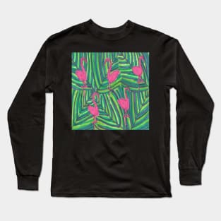 Flamingo Jungle Vibe Long Sleeve T-Shirt